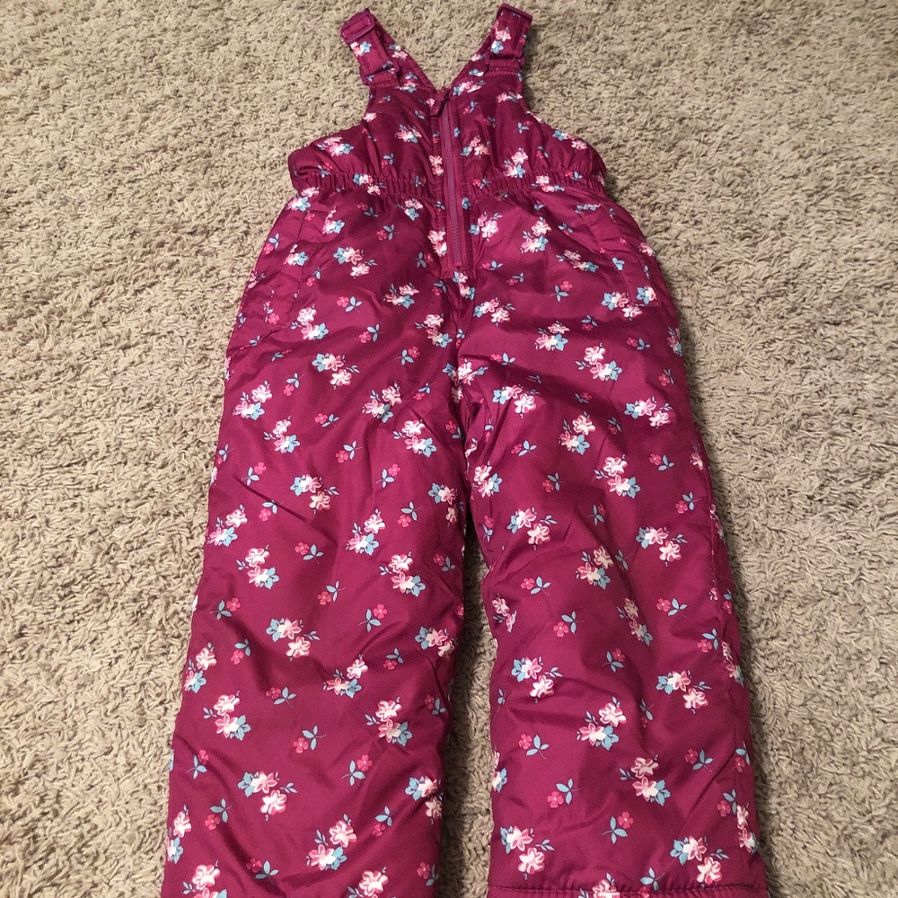 Toddler girl ski bibs, 4T